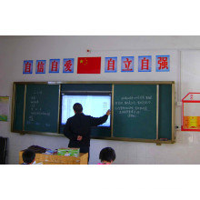 Sliding Chalkboard for TV or Interactive Whiteboard with Projector